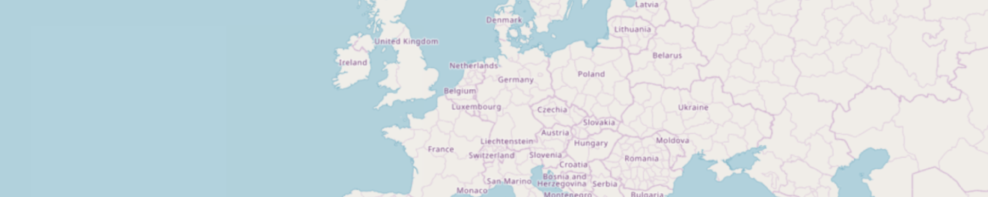 Europe map banner