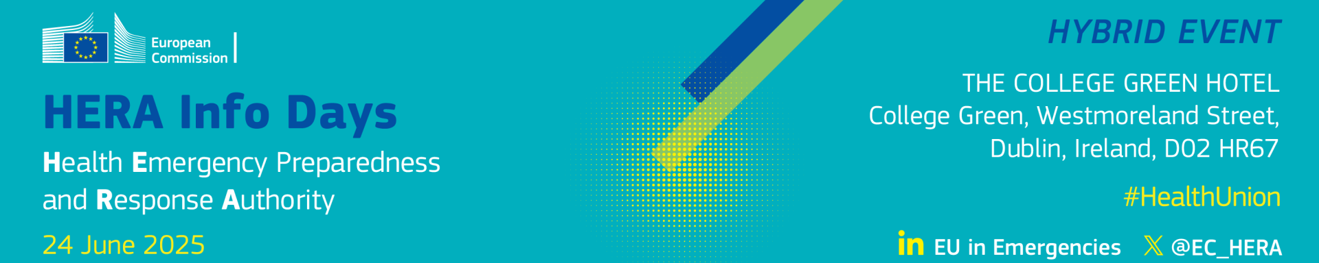 Event banner for the Info Day in Dublin